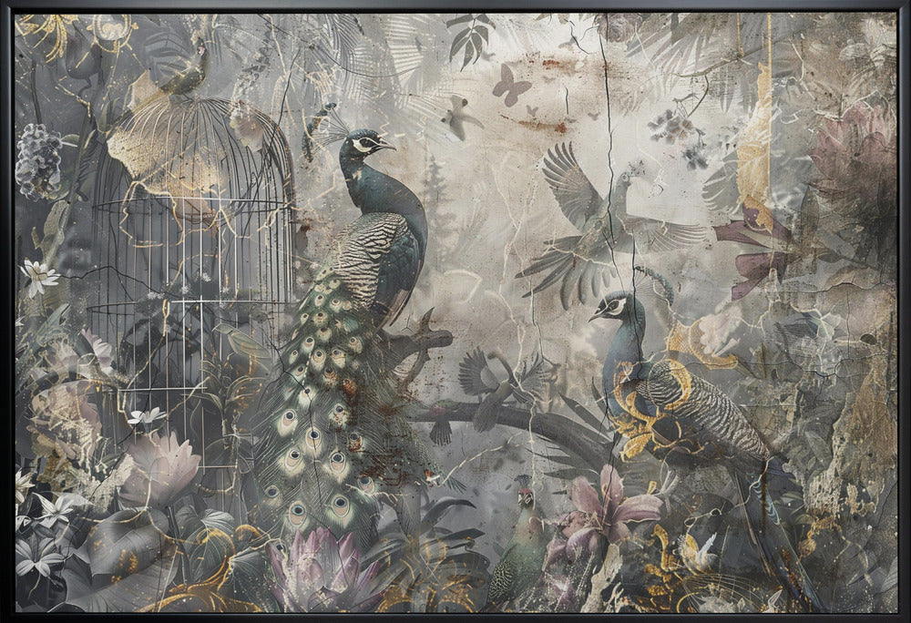 Bird Birds Animal Vintage Art Illustration Wallart 17 Wall Artwork Gallery Wrapped (Ready to Hang)