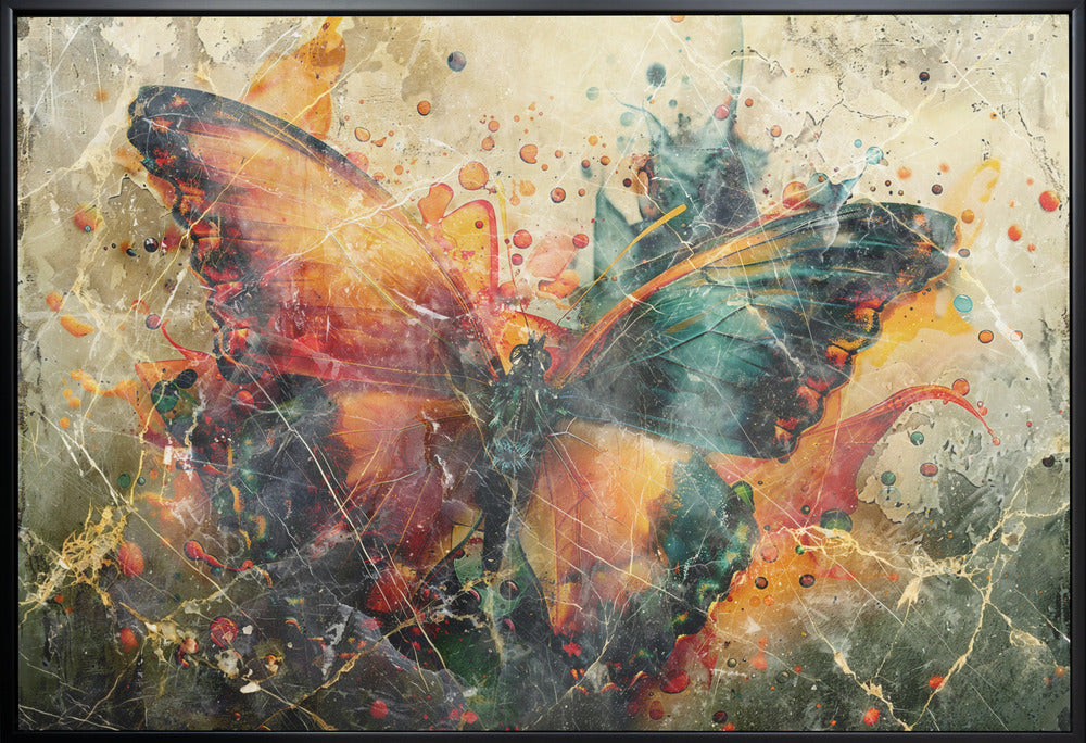  Butterfly Animal Vintage Art Illustration Wallart 04 Wall Artwork Gallery Wrapped (Ready to Hang)