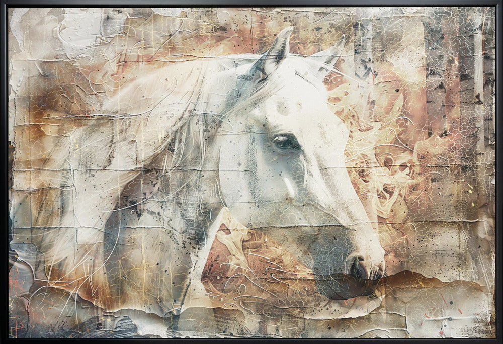  Horse Animal Vintage Art Illustration Wallart 06 Wall Artwork Gallery Wrapped (Ready to Hang)