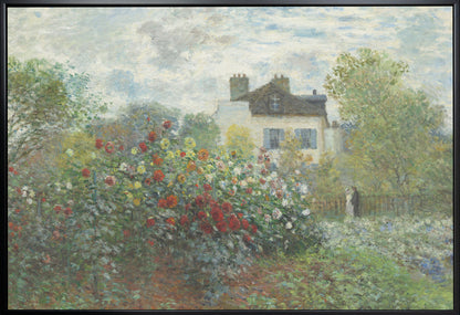  The Artist&#039;s Garden In Argenteuil, a Corner of the Garden With Dahlias (1873) Wall Artwork Gallery Wrapped (Ready to Hang)