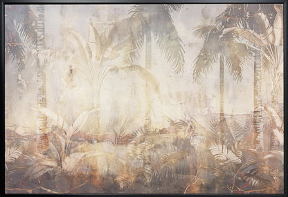  Jungle Leaves Art Illustration Wallart 45 Wall Artwork Gallery Wrapped (Ready to Hang)