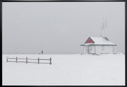 Guild House on the beach I-Wall Art In White Floating Frame-36X24inches