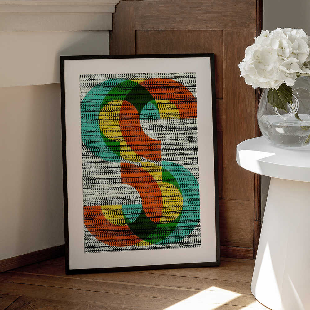 Wall art Colorful Stripe Illusion