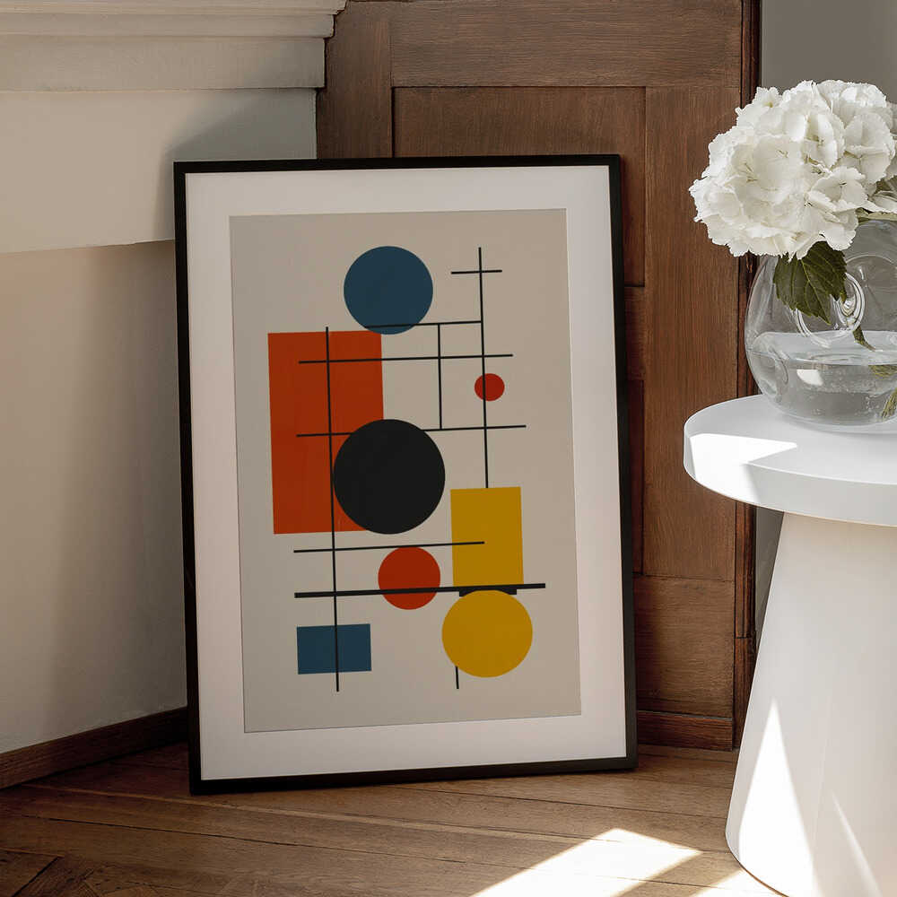 Wall art Geometric Abstract Design With Intersecting