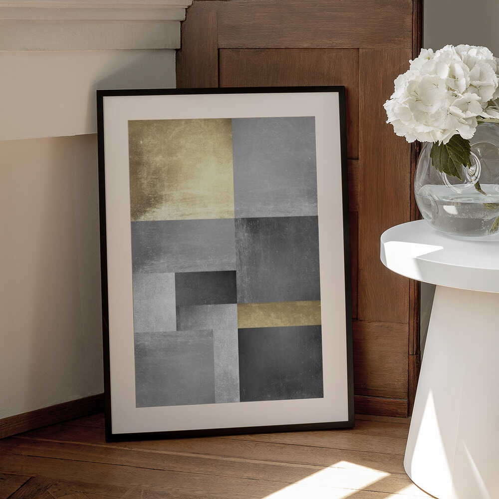 Wall art Gold and silver textures 5