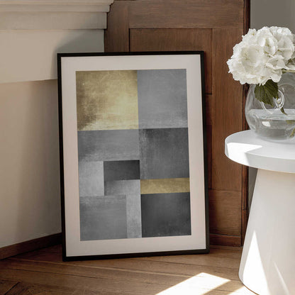 Wall art Gold and silver textures 5