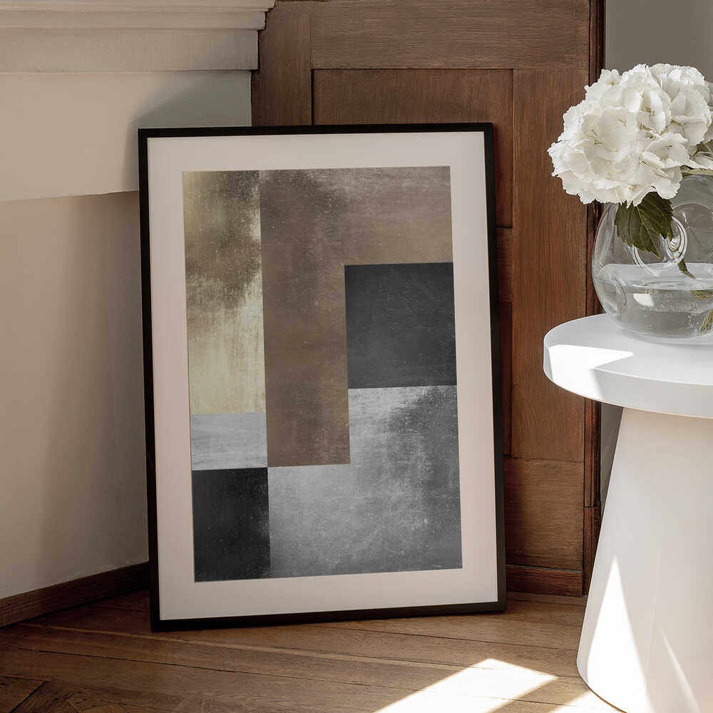 Wall art Gold and silver textures 4