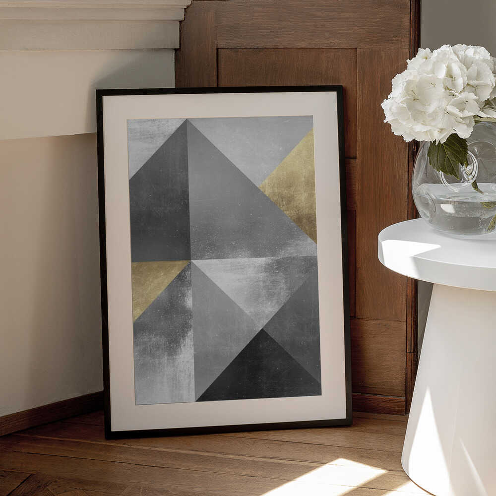 Wall art Gold and silver textures 2