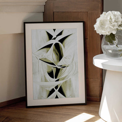 Wall art  Intertwined Shapes And Monochromatic Tones
