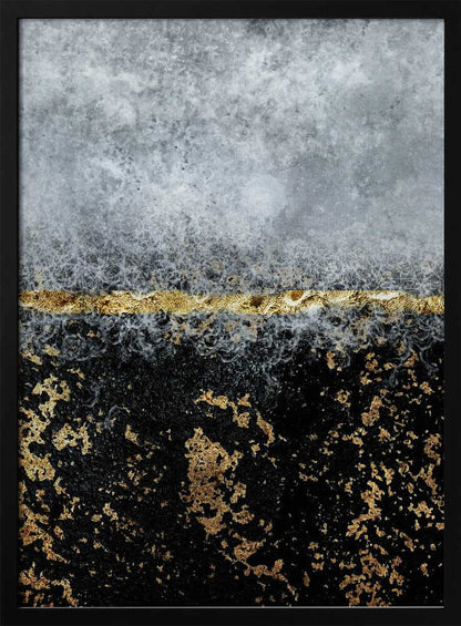 Wall art Gold Black Abstract