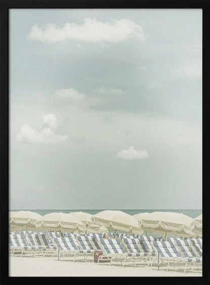  Vintage beach scene Wall Artwork Gallery Wrapped (Ready to Hang)