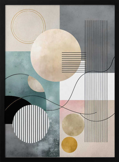 Wall art Pastel Geometry Collage