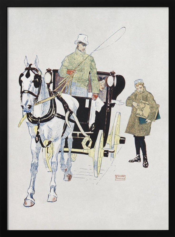  Vintage Carriage (1893) Wall Artwork In White Floating Fame