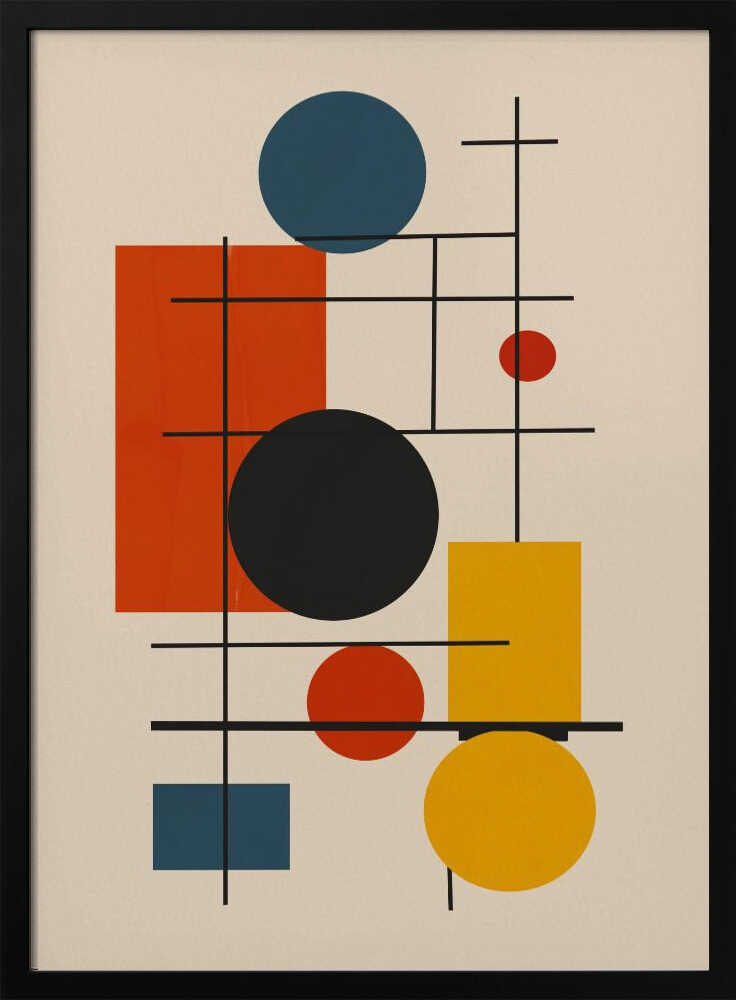 Wall art Geometric Abstract Design With Intersecting