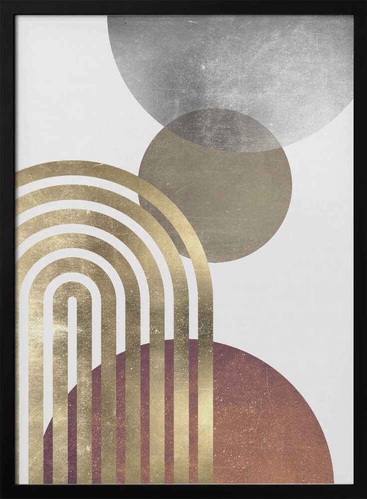 Wall art Composition lines and circles 2