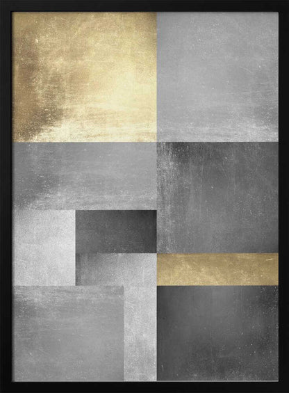 Wall art Gold and silver textures 5