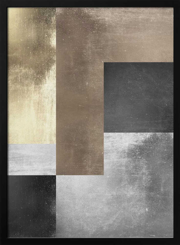 Wall art Gold and silver textures 4