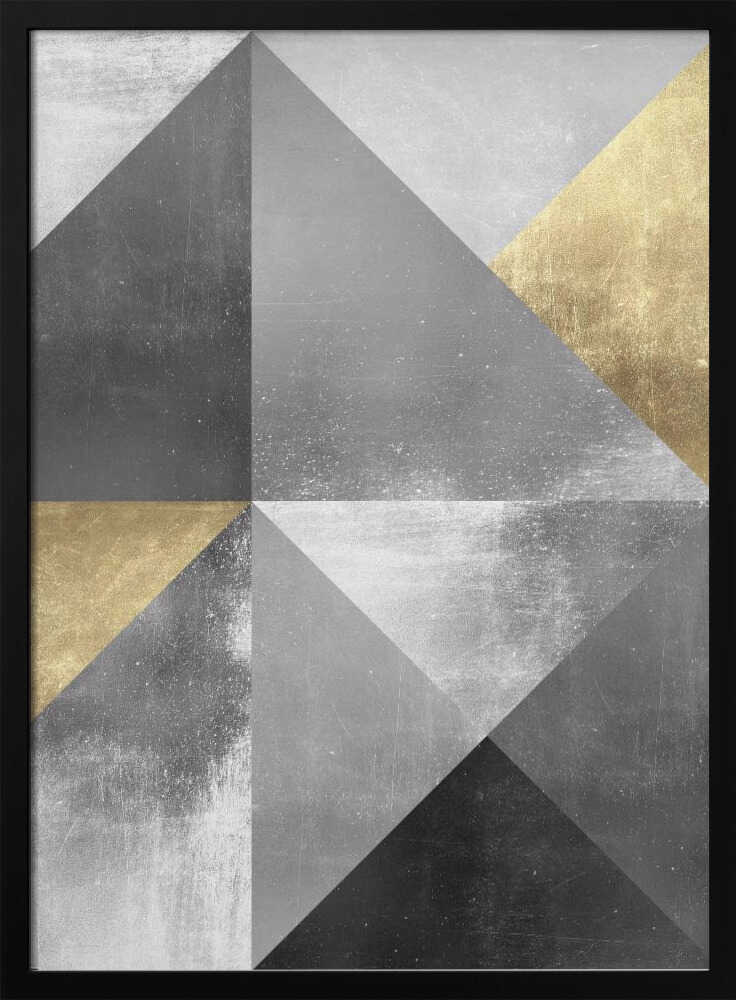 Wall art Gold and silver textures 2