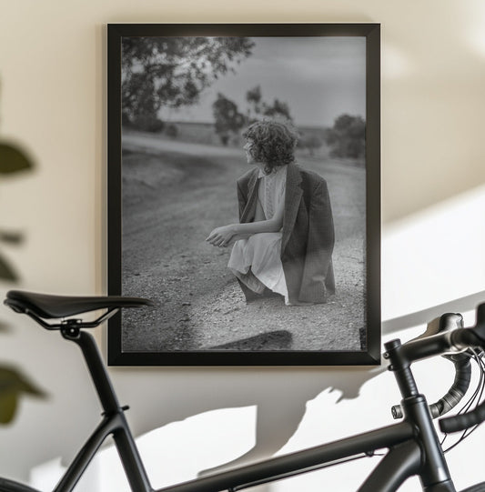 Artwork- The road-16X20inches-In Black Floating Frame