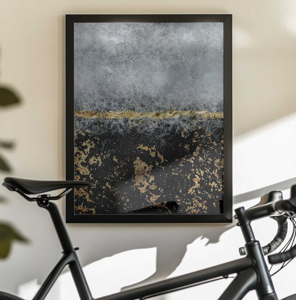 Wall art Gold Black Abstract
