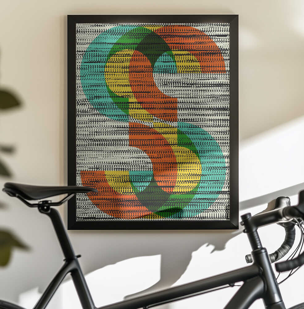 Wall art Colorful Stripe Illusion