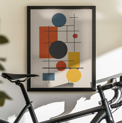 Wall art Geometric Abstract Design With Intersecting