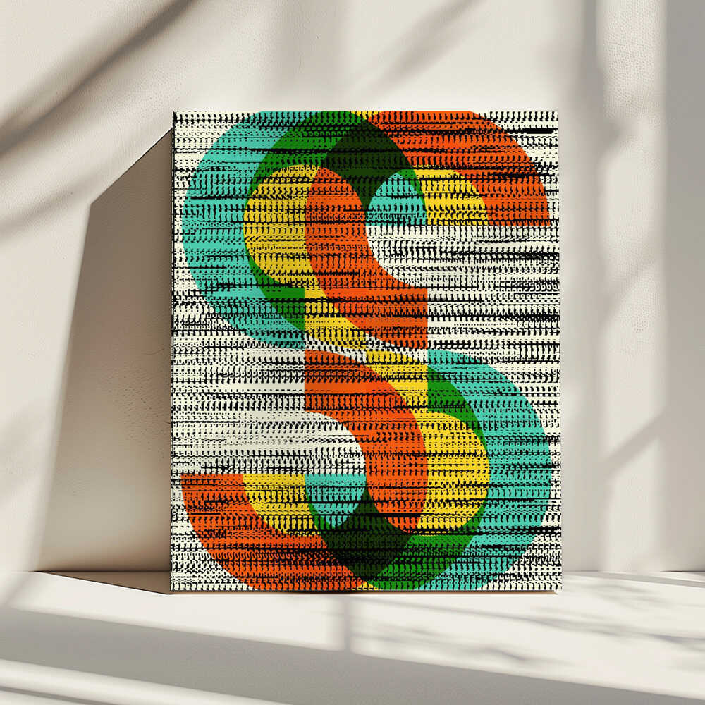 Wall art Colorful Stripe Illusion