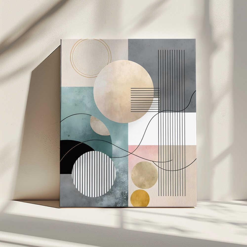 Wall art Pastel Geometry Collage
