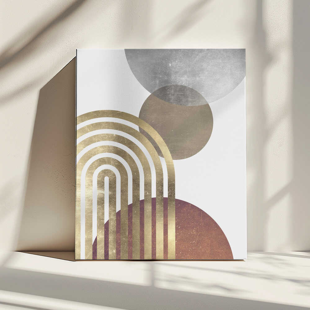 Wall art Composition lines and circles 2