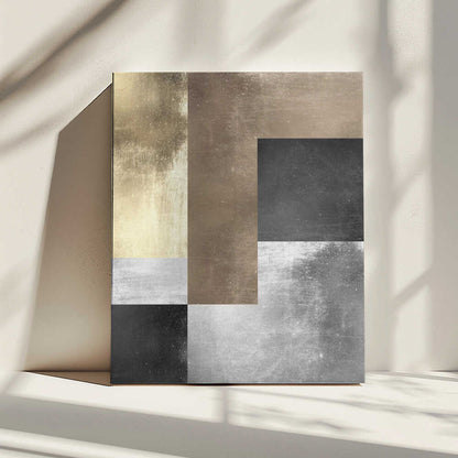 Wall art Gold and silver textures 4