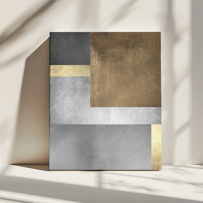 Wall art Gold and silver textures 3