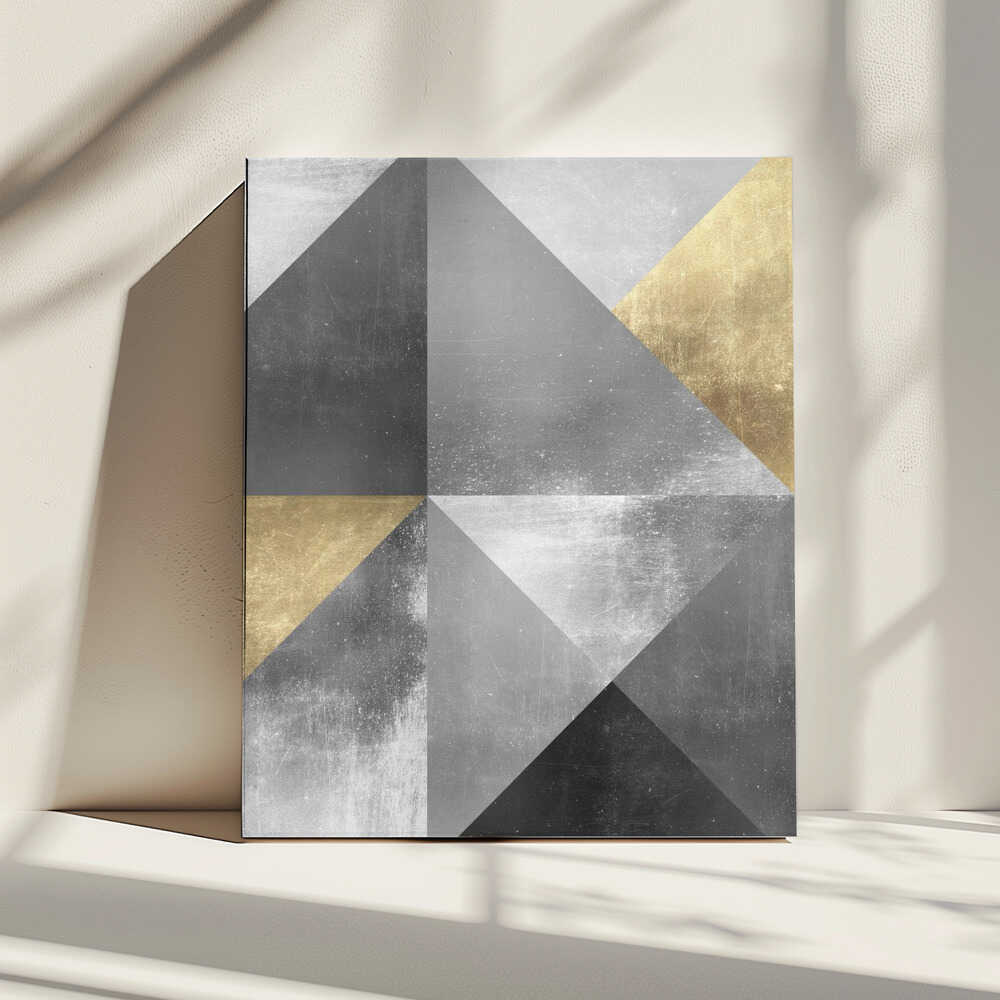 Wall art Gold and silver textures 2