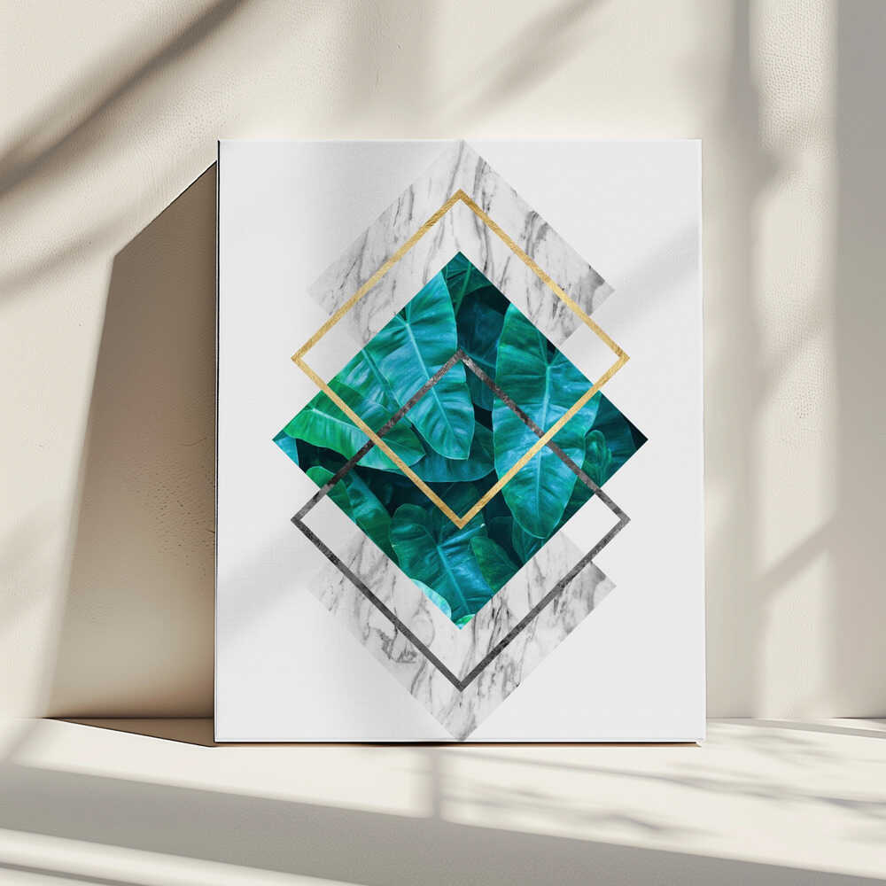 Wall art Botanical and geometric Shape