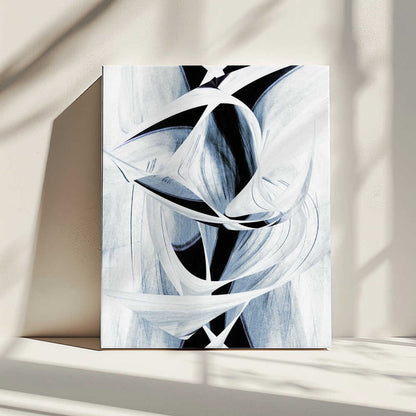 Wall art Dynamic Black And White Swirling Patterns