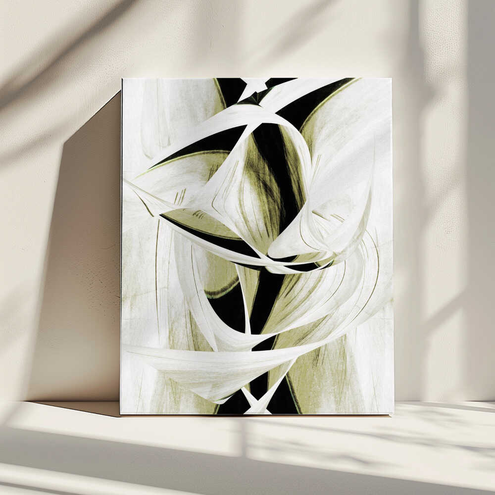 Wall art  Intertwined Shapes And Monochromatic Tones