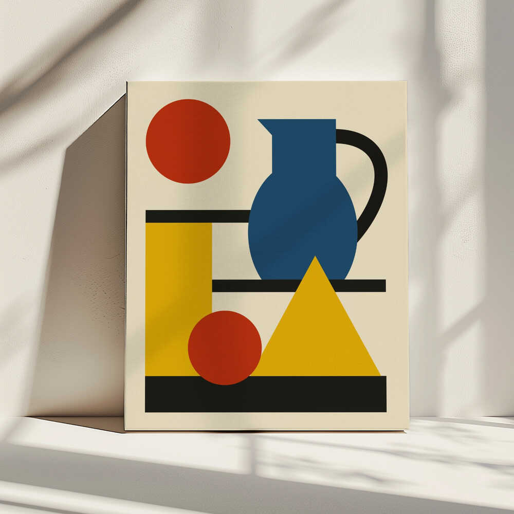 Wall art Geometric Shapes and Pitcher