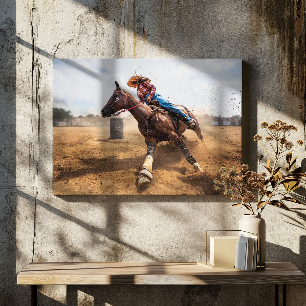  Slam on the Brakes Wall Artwork In White Floating Frame