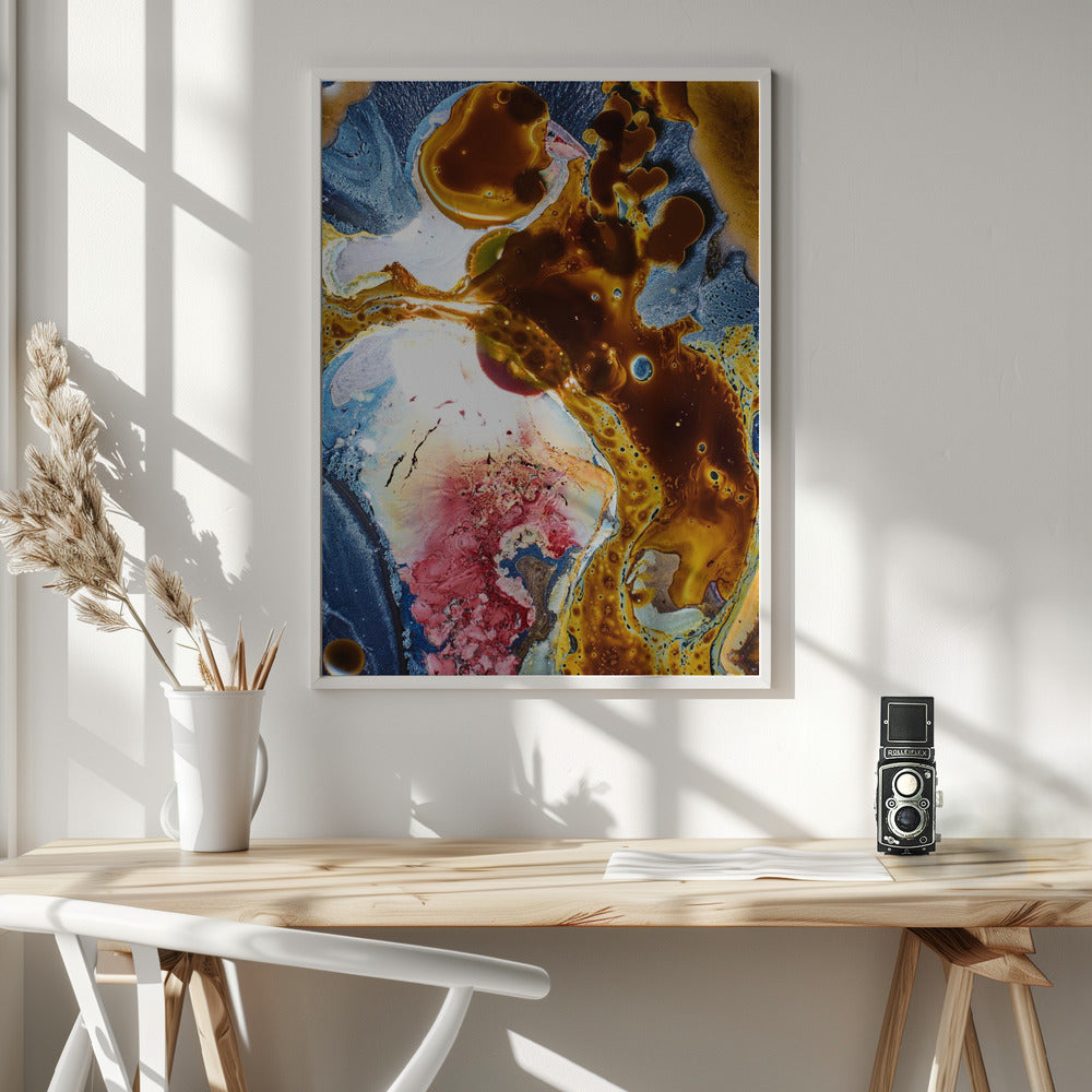  Microcosm Wall Artwork In White Floating Frame