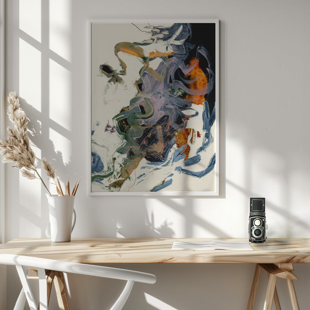  Theone Wall Artwork In White Floating Frame
