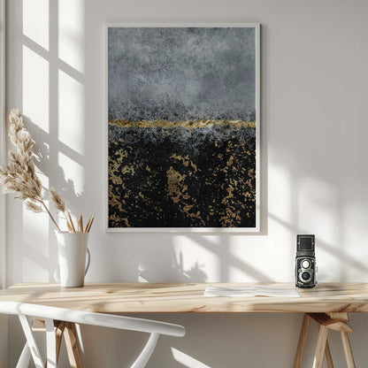 Wall art Gold Black Abstract