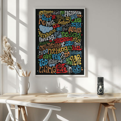  Imagine Wall Artwork In White Floating Frame