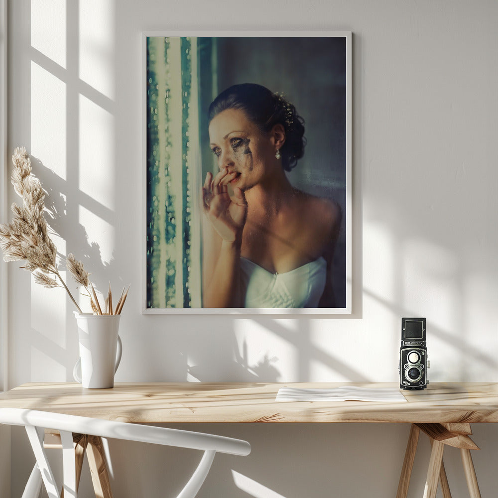  The Bride III Wall Artwork In White Floating Frame
