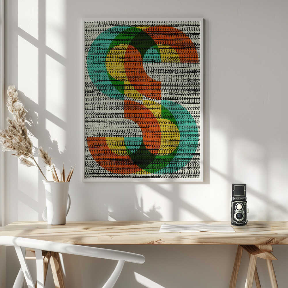 Wall art Colorful Stripe Illusion