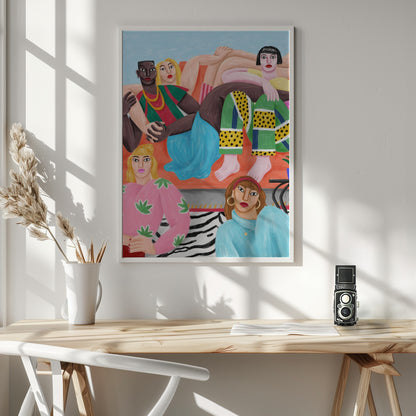  La Coloc Wall Artwork In White Floating Frame
