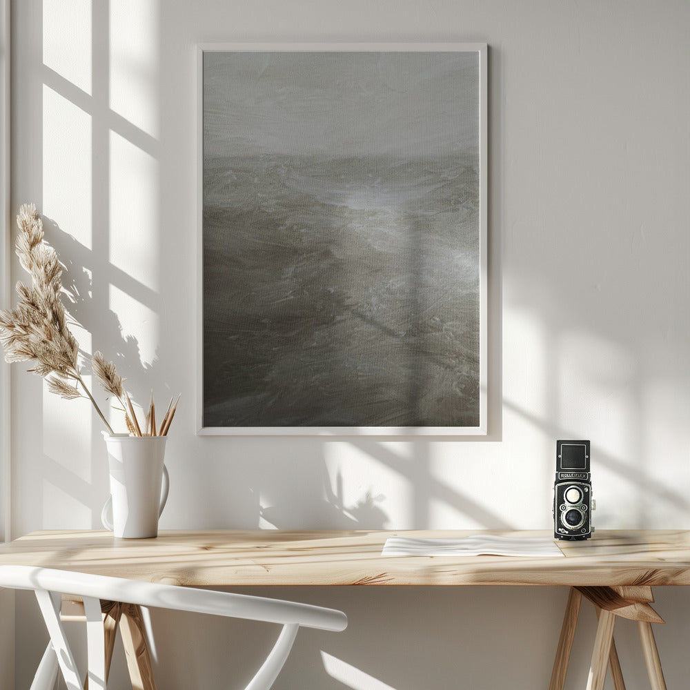  Dream Sea Wall Artwork In White Floating Frame
