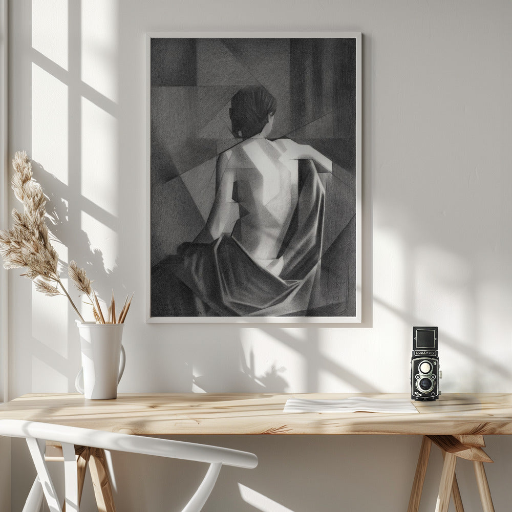 Wall art Study After EugÃ¨ne Durieus Seated Female Nude - 20-08-21