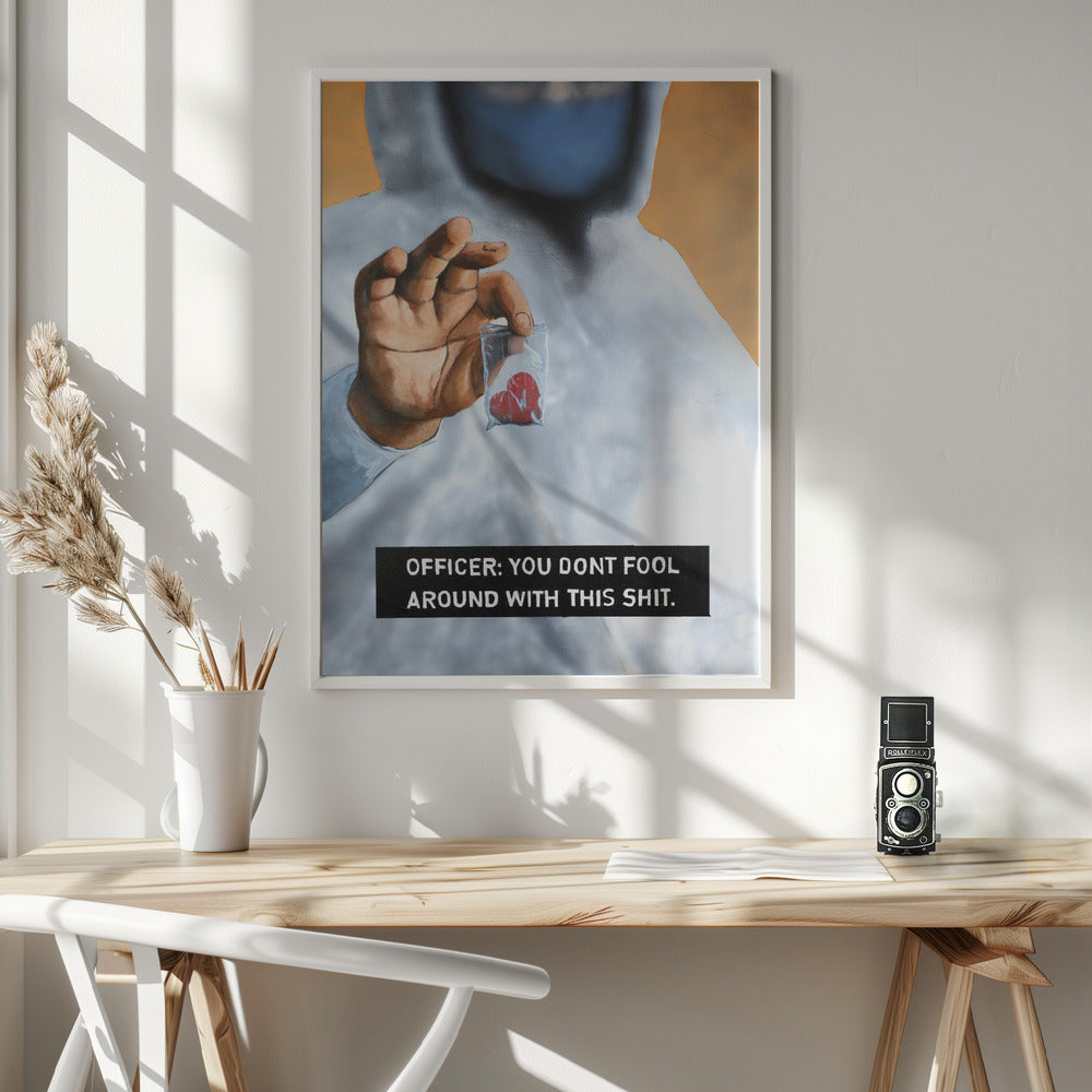  Dangerous Substance Wall Artwork In White Floating Frame