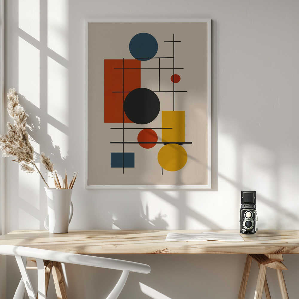 Wall art Geometric Abstract Design With Intersecting