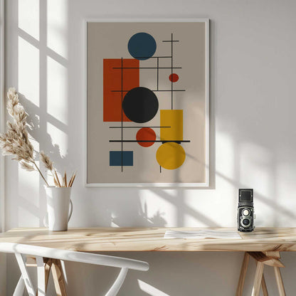 Wall art Geometric Abstract Design With Intersecting