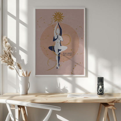 canvas prints Spiritual Sun, Moon / Spir 1436X48inches- White Frame